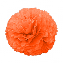 POM POM FLOWER  Ø 48 CM ORANGE (10 UNITÉ) - Garcia de Pou