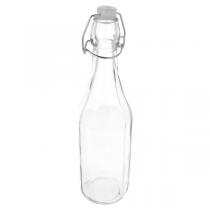 BOUTEILLE + FERMETURE CLIP 500 ML Ø 7x27 CM TRANSPARENT VERRE (48 UNITÉ) - Garcia de Pou