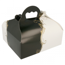 50 U. BOÎTES AVEC ANSES PÂTISSERIE "THEPACK CLASSIC" 250 G/M2 20x18x7 CM BLANC CARTON ONDULÉ NANO-MICRO (1 UNITÉ) - Garcia de Pou