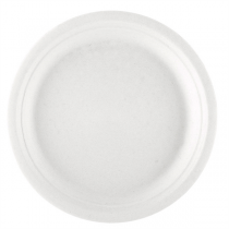ASSIETTES BIONIC  &Oslash; 26x2,1 CM BLANC BAGASSE (140 UNIT&Eacute;)