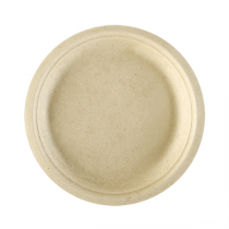 ASSIETTES BIONIC  &Oslash; 26x2,1 CM NATUREL BAGASSE (130 UNIT&Eacute;)