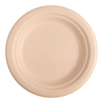 ASSIETTES "BIONIC"  Ø 15,5x1,4 CM NATUREL BAGASSE (1000 UNITÉ) - Garcia de Pou