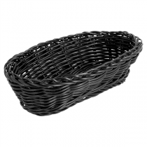 CORBEILLES SIMILAIRE OSIER ALLONGÉES  23x9x8 CM NOIR PP (12 UNITÉ) - Garcia de Pou