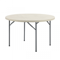 TABLE RONDE PLIABLE  Ø 120x74 CM BLANC PE (1 UNITÉ) - Garcia de Pou