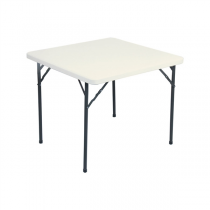 TABLE CARRÉE PLIABLE  86x86x74 CM BLANC PE (1 UNITÉ) - Garcia de Pou