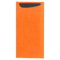 SACS COUVERTS + SERVIETTE "JUST IN TIME" 90 + 10PE G/M2 11,2x22,5 CM ORANGE CELLULOSE (400 UNITÉ) - Garcia de Pou