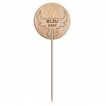 STEAK MARKER "BLEU"  9,5 CM NATUREL BOIS (100 UNITÉ) - Garcia de Pou