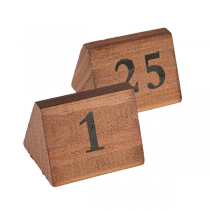 NUMÉROS DE TABLE DU 1 AU 25  5,8x4,6x4,2 CM BOIS (1 UNITÉ) - Garcia de Pou