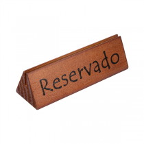 PLAQUES "RESERVADO/RESERVED"  15x4,4x4,4 CM BOIS (10 UNITÉ) - Garcia de Pou
