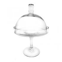 PRÉSENTOIR À GÂTEAUX AVEC COUPOLE  Ø 15/27,5x45,3 CM TRANSPARENT VERRE (1 UNITÉ) - Garcia de Pou