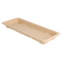 BOÎTES SUSHI "BIONIC"  22x9x2 CM NATUREL BAGASSE (800 UNITÉ) - Garcia de Pou