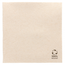 SERVIETTES RECYCLÉS ECOLABEL "DOUBLE POINT" 19 G/M2 25x25 CM NATUREL OUATE RECYCLÉE (3000 UNITÉ) - Garcia de Pou