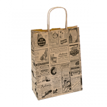 SACS SOS AVEC ANSES "TIMES" 80 G/M2 20+10x29 CM NATUREL KRAFT (250 UNITÉ) - Garcia de Pou