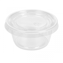 50 PETITS POTS + 50 COUVERCLES 60 ML Ø6,2x3,2 CM TRANSPARENT PP (24 UNITÉ) - Garcia de Pou