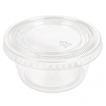 50 PETITS POTS + 50 COUVERCLES 100 ML Ø7,4x3,5 CM TRANSPARENT PP (24 UNITÉ) - Garcia de Pou