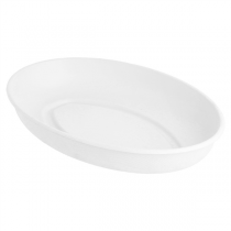 ASSIETTES OVALES "BIONIC"  23,6x16,9x4 CM BLANC BAGASSE (300 UNITÉ) - Garcia de Pou