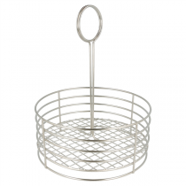 BASKET ROND  Ø 19x24 CM ARGENTE INOX (1 UNITÉ) - Garcia de Pou