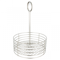 BASKET ROND  Ø 22x30,5 CM ARGENTE INOX (1 UNITÉ) - Garcia de Pou