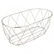 BASKET STYLE TOSCANE  25,5x12,7x10,2 CM ARGENTE INOX (12 UNITÉ) - Garcia de Pou