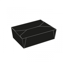 BOÎTES AMÉRICAINES MICRO-ONDABLES 1350 ML 350 G/M2+PP 15,3x12,1x6,4 CM NOIR CARTON (50 UNITÉ) - Garcia de Pou