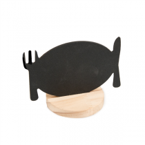 ARDOISES DE TABLE + SUPPORT  12,7x8 CM NOIR BOIS (1 UNITÉ) - Garcia de Pou