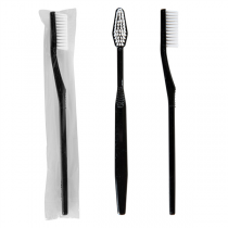 BROSSES À DENTS EN SACHETS  15,5x1x1,5 CM NOIR PS (100 UNITÉ) - Garcia de Pou