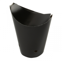 GOBELETS À FRITES AVEC FERMETURE 16 OZ - 480 ML 220 + 18PE G/M2 8,5x14 CM NOIR CARTON (50 UNITÉ) - Garcia de Pou