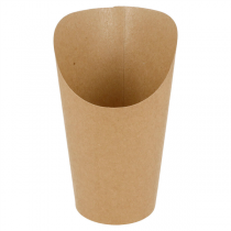 GOBELETS A FRITES OUVERTS 16 OZ - 480 ML 200 + 25PE G/M2 Ø8,5x13,5 CM MARRON CARTON (50 UNITÉ) - Garcia de Pou