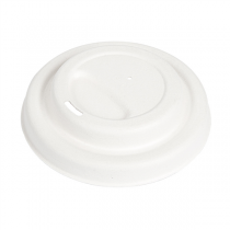 COUVERCLES POUR GOBELETS À CAFÉ "BIONIC"  Ø 9,4 CM BLANC BAGASSE (1000 UNITÉ) - Garcia de Pou