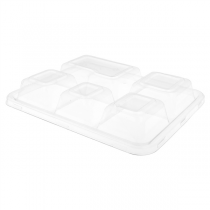 COUVERCLES POUR PLATEAUX 221.92 "BIONIC"  27x22x3,6 CM TRANSPARENT PET (250 UNITÉ) - Garcia de Pou