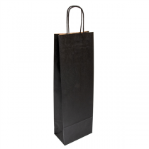 SACS SOS AVEC ANSES 1 BOTEILLE  100 G/M2 14+8x40 CM NOIR KRAFT (250 UNITÉ) - Garcia de Pou