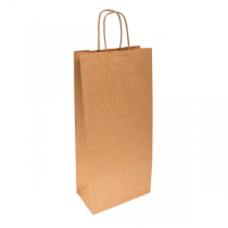 SACS SOS AVEC ANSES 2 BOTEILLES  100 G/M2 18+10x39 CM NATUREL KRAFT (250 UNITÉ) - Garcia de Pou