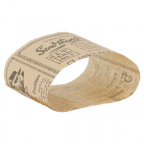 ANNEAUX KRAFT SANDWICHES "TIMES" 34 G/M2 7x26 CM NATUREL PARCH.INGRAISSABLE (5000 UNITÉ) - Garcia de Pou