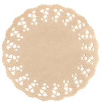 DENTELLES RONDES AJOURÉES  40 G/M2 Ø 30,5 CM NATUREL KRAFT (250 UNITÉ) - Garcia de Pou