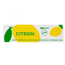 RINCE-DOIGTS FLUSHABLE "ROLL-IT - CITRON" 50 G/M2 14,5x4 CM BLANC CELLULOSE (1280 UNITÉ) - Garcia de Pou