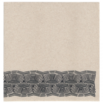 SERVIETTES ECOLABEL "DOUBLE POINT - MAYA" 18 G/M2 40x40 CM NATUREL OUATE RECYCLÉE (1200 UNITÉ) - Garcia de Pou