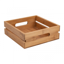 BOÎTE PORTABLE  20x20x7 CM NATUREL BAMBOU (1 UNITÉ) - Garcia de Pou