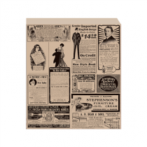 PAPIER INGRAISSABLES OUVERT 2 C&Ocirc;T&Eacute;S FAST FOOD PFAS FREE "TIMES" 38 G/M2 23x25,5 CM NATUREL PARCH.INGRAISSABLE (500 UNIT&Eacute;)