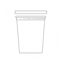 POTS TRAITEUR + COUVERCLES 1 L Ø11,7x14 CM TRANSPARENT PET (250 UNITÉ)