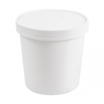 RÉCIPIENTS + COUVERCLES 780 ML 18PE + 340 + 18 PE G/M2 Ø11,6/9,3x11 CM BLANC CARTON (250 UNITÉ) - Garcia de Pou