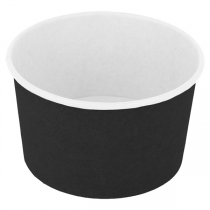 POTS À GLACES 240 ML 250 + 18PE G/M2 Ø 9,4x5,5 CM NOIR CARTON (2000 UNITÉ) - Garcia de Pou