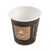 GOBELETS BOISSONS CHAUDES 1 PAROI "ESPRESSO" 70 ML 230 + 18 PE G/M2 Ø5/3,5x4,9 CM MARRON CARTON (1000 UNITÉ) - Garcia de Pou