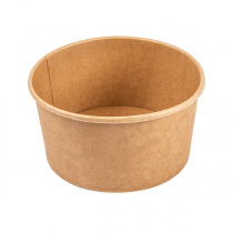 POTS SALADIERS 1000 ML 320 + 18 PE G/M2 Ø15/12,9x8 CM NATUREL KRAFT (300 UNITÉ) - Garcia de Pou