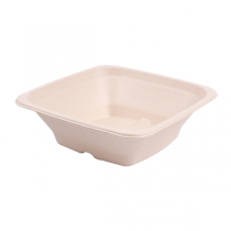 BOLS CARRÉS "BIONIC" 700 ML 18x18x6 CM NATUREL BAGASSE (400 UNITÉ) - Garcia de Pou