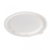 COUVERCLES BAS POUR SALADIERS 215.84 "BIONIC"  Ø 14x0,7 CM BLANC BAGASSE (900 UNITÉ) - Garcia de Pou