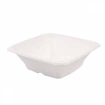 BOLS CARRÉS "BIONIC" 700 ML 18x18x6 CM BLANC BAGASSE (400 UNITÉ) - Garcia de Pou