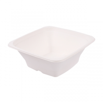 BOLS CARRÉS "BIONIC" 950 ML 18x18x7 CM BLANC BAGASSE (400 UNITÉ) - Garcia de Pou