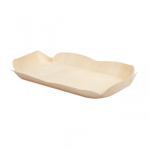 BARQUETTES RECTANGULAIRES "WOOD"  16,5x11x2 CM NATUREL BOIS (50 UNITÉ) - Garcia de Pou