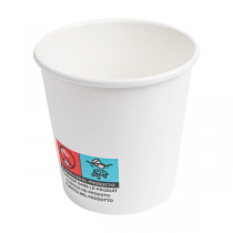 GOBELETS BOISSONS CHAUDES 1 PAROI 120 ML 230 + 18 PE G/M2 Ø6,2/4,5x6 CM BLANC CARTON (1000 UNITÉ) - Garcia de Pou