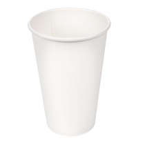 GOBELETS BOISSONS CHAUDES 1 PAROI 480 ML 300 + 18 PE G/M2 Ø9/6x13,2 CM BLANC CARTON (1000 UNITÉ) - Garcia de Pou